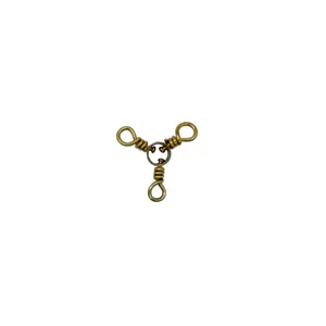 Esmerillon Triple de Pesca Quita Vueltas Latón Bronceado N° 2/0 Weller x 100 Unds